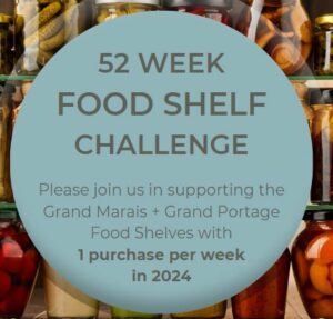 52-week food shelf challenge grand marais mn